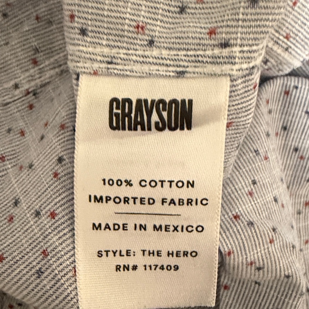 Grayson Washed Stars The Hero Button-Shirt Patriotic Independence Day Cotton - Picture 7 of 7